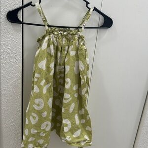 Gillia green and White dress size medium adjustable straps